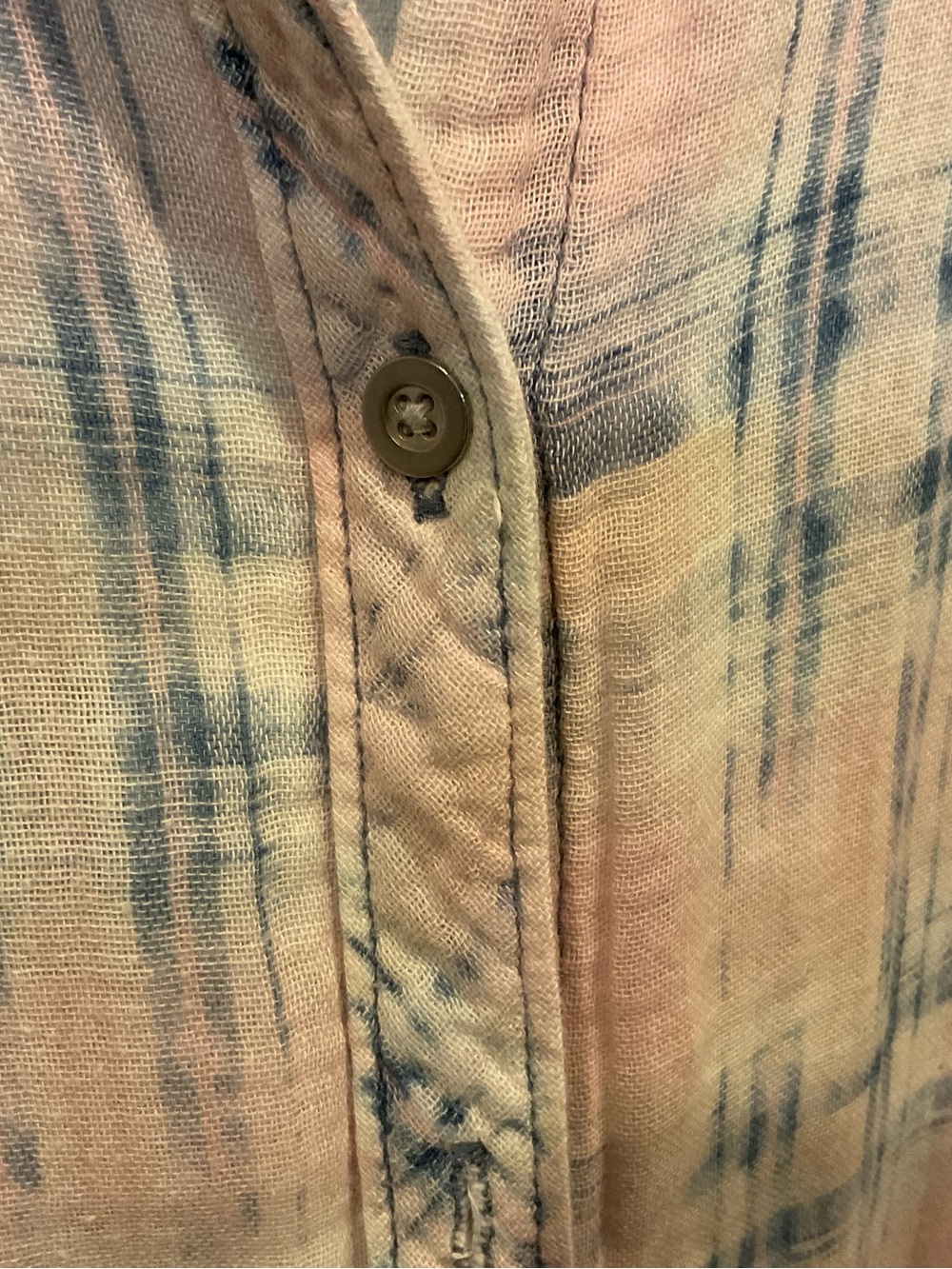 cloth & stone Pink and Blue Plaid Lightweight Button-Up - Picture 7 of 10